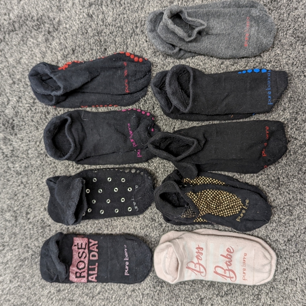 Pure Barre sticky sock lot (9 pairs)